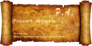 Poszert Arianna névjegykártya